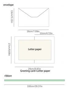 1 张优雅花卉压花丝带贺卡（1 张卡片 + 1 张信纸 + 1 个信封 + 1 米丝带），送给最好的朋友、他/她、同事、男朋友、女朋友的礼物，感谢、表白、生日卡、个性化信息