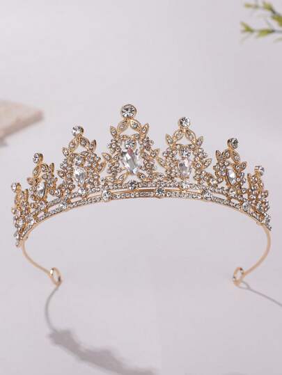 1pc Girl's Luxurious Rhinestone Crown Headband