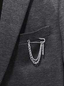 Ghim cài áo xích thời trang, Phụ kiện trang trí kim loại thời trang đường phố, Phụ kiện quần áo Unisex, Vừa vặn với vòng eo, Thích hợp làm quà tặng Giáng sinh, Năm mới, Ngày lễ tình nhân - Nhiều màu - Xem 5