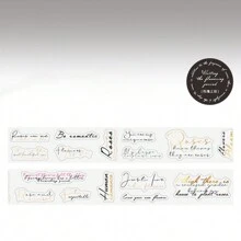 1 卷 2 米英文剪贴簿和纸胶带、复古创意美学贴纸、DIY 装饰拼贴工艺用品、节日礼物、个性化剪贴簿学校文具 - 彩色 - 查看 18