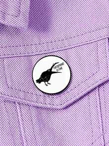 1 件黑色幽默鸟一切都很好设计印花别针定制新款时尚胸针配饰男女万圣节礼物 - XZ8296 - 查看 6