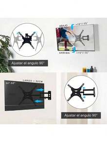 TV/Monitor Wall Mount For Television Screen 32 To 55 - Black - View 6