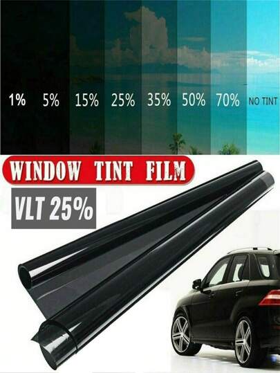 5/15/25/35/50/70 % Sichtschutzfolie für Fenster, Selbstklebend Vinyl Aufkleber Auto Glas Sonnenschutz UV-Blockierung Wärmereguierung Türverkleidung Dekor für Zuhause und Auto
