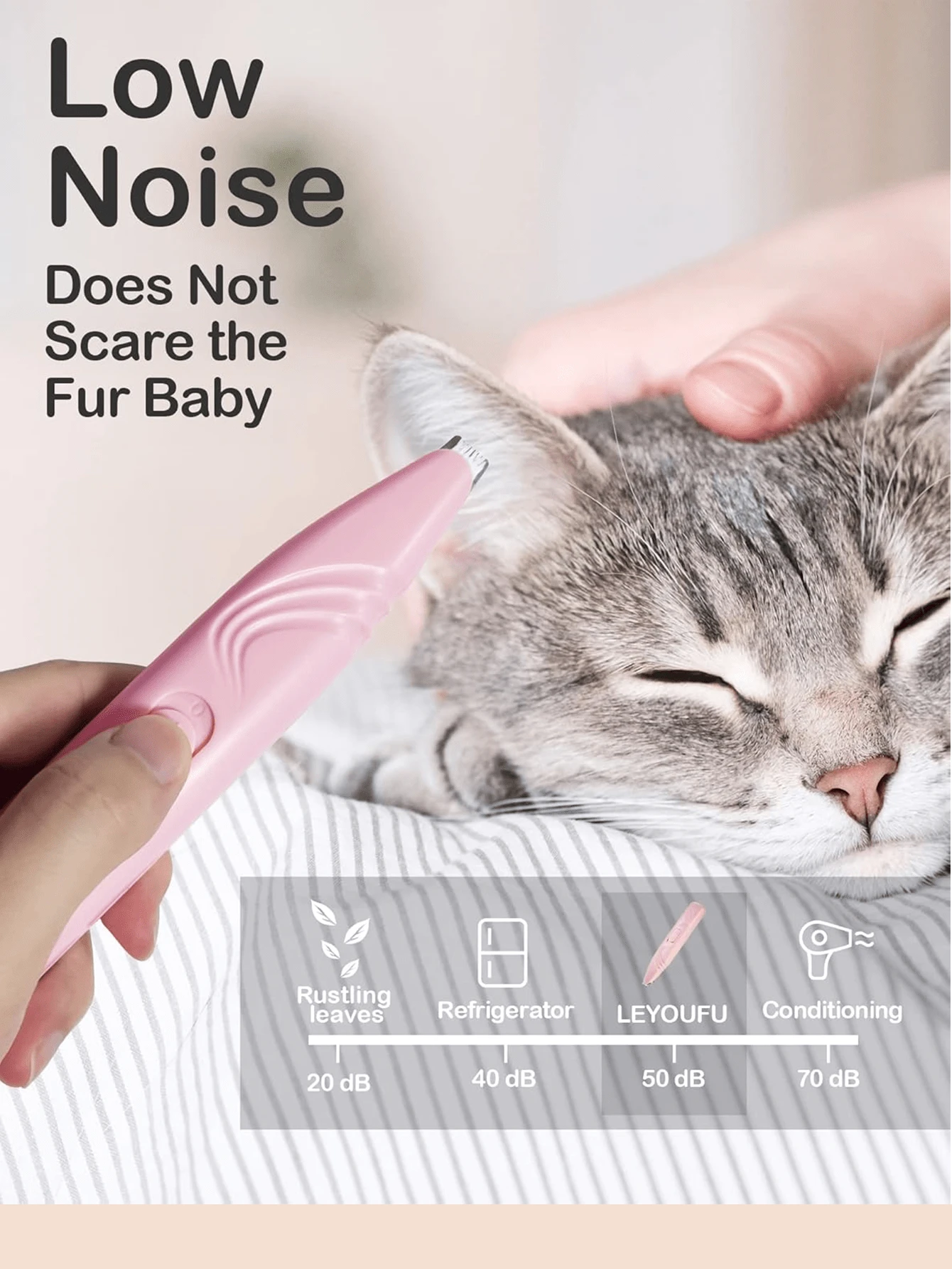 1pc Pet Electric Shaver, BatteryPowered Cat/Dog Grooming Clipper, Hair