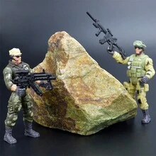 6 件装士兵活动玩偶，配有 6 把玩偶枪武器可活动四肢玩偶，适合 3 岁及以上儿童男孩 - A - 查看 4