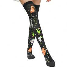 1 Đôi Tất Cao Đùi Đen Ma Bí Ngô Halloween Và Giáng Sinh, Tất Dài Cao Đến Đùi, Tất Cao Đến Đầu Gối, Phụ Kiện Quần Legging Hóa Trang Cho Phụ Nữ Và Bé Gái, Rất Thích Hợp Cho Các Bữa Tiệc Hóa Trang, Nhà Ma, Hoạt Động Trò Chơi, Trang Phục Sinh Nhật, Quà Tặng Tốt Nhất Cho Các Bữa Tiệc Halloween - Nhiều màu - Xem 7