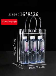20 túi quà trong suốt có tay cầm, kích thước 6.3 x 5.1 inch (khoảng 16 x 13 x 7 cm), túi quà bằng nhựa trong suốt thích hợp cho các cửa hàng thời trang, đám cưới, tiệc sinh nhật, tiệc mừng em bé, tiệc độc thân, lễ tốt nghiệp, Giáng sinh và nhiều dịp khác. - Trong sáng - Xem 10