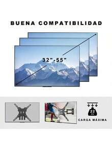 TV/Monitor Wall Mount For Television Screen 32 To 55 - Black - View 4