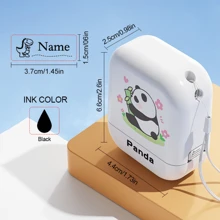 带有防洗墨水的自定义名称印章 - 用于织物标签的个性化印章 - 适用于服装、毯子和毛巾 - 持久墨水，洗涤后不褪色 - 非常适合整理洗衣和个人物品 - 方便居家、旅行和户外活动 - 彩色 - 查看 3