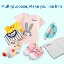 带有防洗墨水的自定义名称印章 - 用于织物标签的个性化印章 - 适用于服装、毯子和毛巾 - 持久墨水，洗涤后不褪色 - 非常适合整理洗衣和个人物品 - 方便居家、旅行和户外活动 - 彩色 - 查看 9