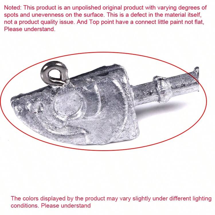 HENGJIA 1 Set (5 Stück / 3 Stück / 1 Stück) Heng Jia Wurmhaken mit Sinkern, 5g/7g/9g/13g/20g/26g/31g/54g/75g/150g Dreieckskopf Angelhaken mit Widerhaken, Hochkohlenstoffstahl für Softköder-Angeln, Zubehör für Salzwasserangeln - Silber - Übersicht 3