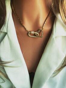 1 chiếc vòng cổ Starburst, vòng cổ Carabiner vàng, vòng cổ xích mắt xích, vòng cổ xích mắt xích có chốt vặn - vàng vàng - Xem 12