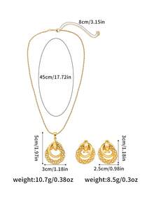 Bộ trang sức vòng cổ và hoa tai nhiều hình dạng thời trang, thiết kế dành cho cả nam và nữ, thích hợp cho các ngày lễ, sinh nhật, tiệc tùng, đám cưới - Nhiều màu - Xem 8