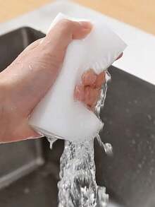 15 件装多功能家用清洁海绵，用于洗碗、清洁鞋子和汽车的魔术海绵垫，纳米海绵块，10 件 - 白色 - 查看 3