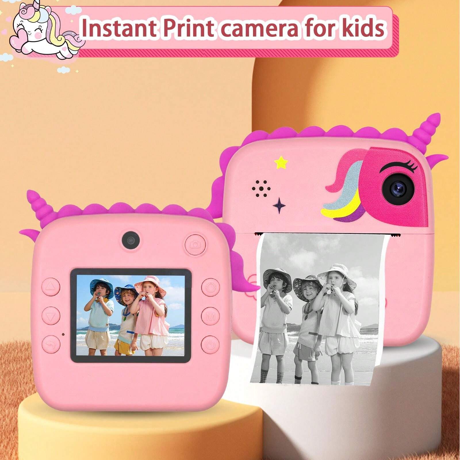 Kids Camera Instant Print, Camera For Kids With Printing Photo Paper ...