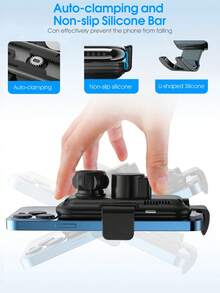 YITUMU Bộ sạc không dây trên ô tô, Sạc nhanh Qi 15W, Kẹp điện thoại trên ô tô, Giá đỡ điện thoại trên cửa gió điều khiển kính chắn gió, Giá đỡ điện thoại trên ô tô cho hầu hết các điện thoại Android và Apple có sạc không dây - Nhiều màu - Xem 6