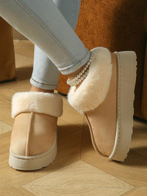 النسائية جديد البيت البسيطة الموضة قبعات فرو داخل السميكة غير الانزلاقية القدم الشباشب