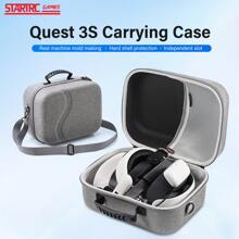 hellodigi 适用于 Meta Quest 3s 和升级 3.0 型号 Meta Quest 3s 硬壳防摔 VR 眼镜便携式 EVA 保护套通用 98% 耳机 VR 收纳袋大容量手提包便携式手柄包（不适用于 Meta Quest 2） - 彩色 - 查看 9