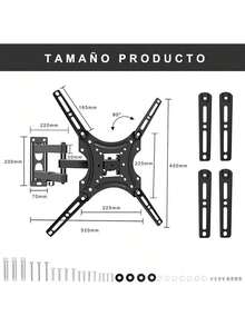 TV/Monitor Wall Mount For Television Screen 32 To 55 - Black - View 3