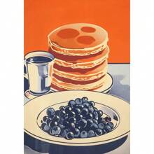 1 szt. Vintage Food Poster Eggs Bacon Spaghetti Pancakes Seafood Cheese Canvas Painting Wall Art Picture Kitchen Restaurant Home Decor No Frame