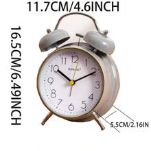 1 chiếc đồng hồ báo thức kim loại xoay thủ công, chuông reo lớn, quét xoay im lặng thích hợp cho phòng ngủ, phòng khách, quà tặng, trang trí nhà cửa, quà tặng trang trí phòng sinh nhật, tốt nghiệp, đồng hồ kỹ thuật số, trang trí phòng ngủ, trang trí ký túc xá, trở lại trường, trang trí trường học, bất ngờ khi đến trường - Nhiều màu - Xem 4