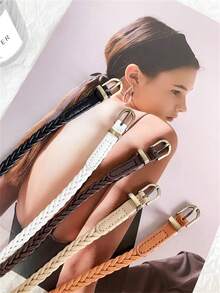 1 件女式复古风格装饰腰带，适合连衣裙、外套、夹克、牛仔裤穿着 - 彩色 - 查看 2