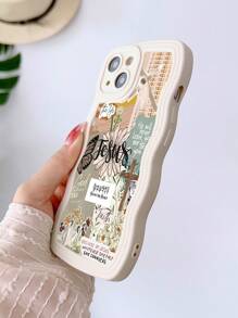 丘比特 1 件耶稣图案白色波浪防震防摔全覆盖手机壳兼容 iPhone 15/15 Plus/15 Pro/15 Pro Max/11/12/13/14 Pro Max/XS/XR/11 Pro/11 Pro Max/12 Pro/12 Pro Max/13 Pro/13 Pro Max/14 Pro/14 Pro Max/14 Plus/7 Plus/8 Plus/8/SE2 - 彩色 - 查看 3