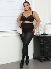 1 pezzo Collant da donna 200D, pantaloni skinny ad alta elasticità, collant in velluto morbido e sexy, snellenti e modellanti, colore nero, versatili per uso quotidiano