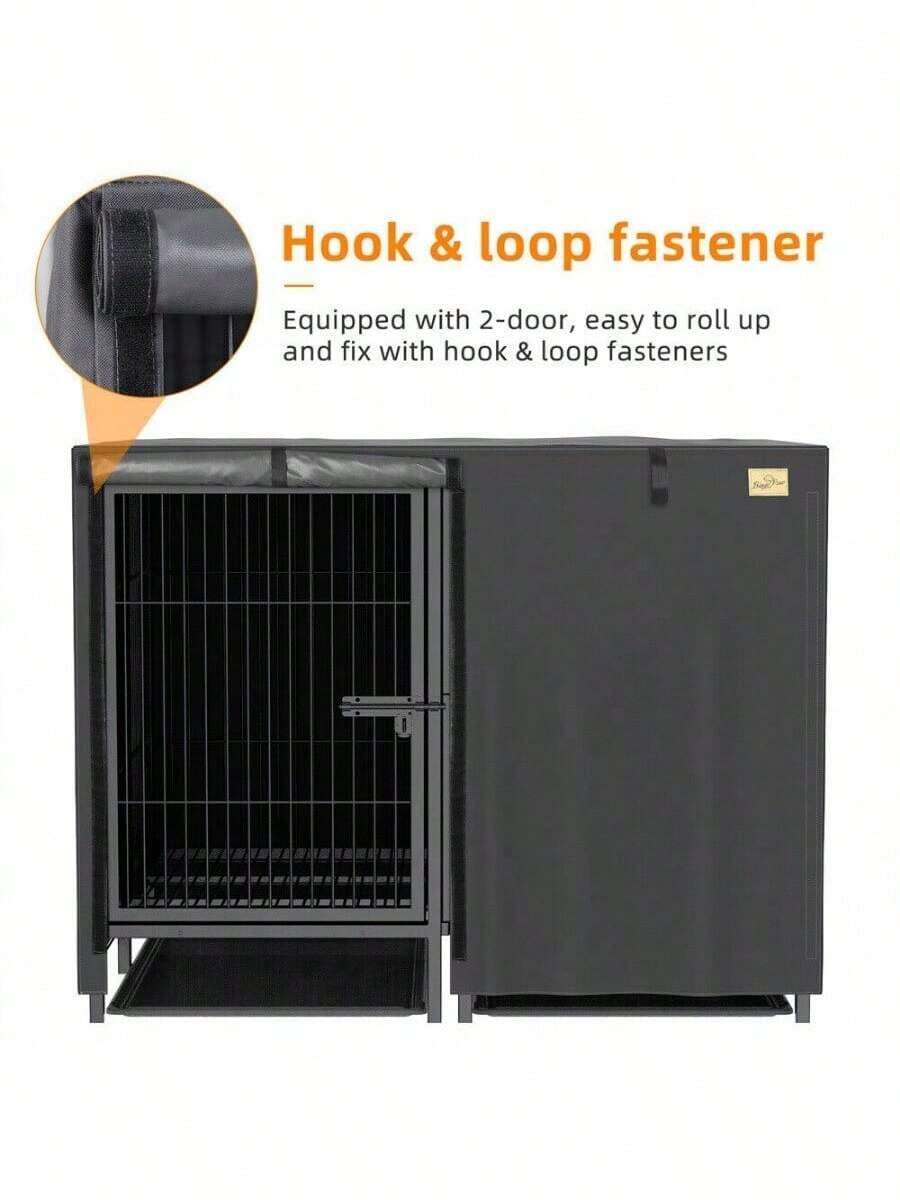 52x40'' Heavy Duty Metal Dog Crate Cage Indoor Outdoor Kennel Pen With