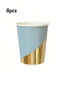 8/16 件水蓝色六角形铝箔纸盘 - 儿童生日、婚礼和庆典的一次性派对用品 - 非常适合蛋糕、水果和下午茶 - 彩色 - 查看 15