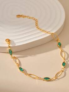 1 件欧美风格奢华镂空水滴串珠混色手链，搭配服装 - 混色 - 查看 3