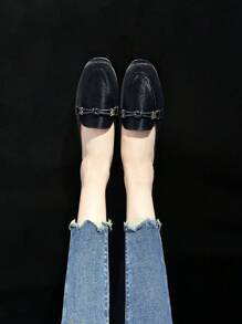 Mengshangli 女士平底凉鞋一脚蹬穆勒鞋，时尚包头休闲户外拖鞋 - 黑色 - 查看 6