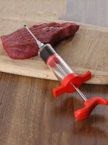 1pc/3pcs/4pcs Marinade Injector, Turkey Brining Syringe, Meat Tenderizer For Steak, Roast, BBQ Sauce And Injection - Multicolor - View 5