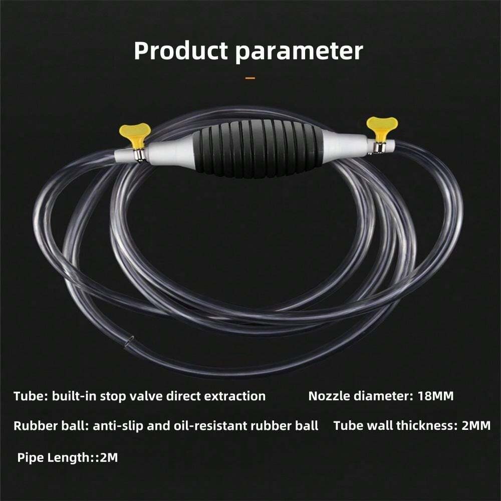 1pc [2M Flexible Tube] Automotive HandOperated Oil Extractor Pump, Oil