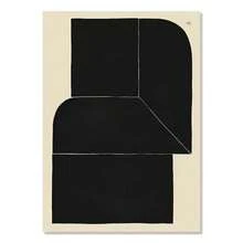 1 件抽象线条柠檬花瓶几何北欧海报墙壁艺术印刷帆布画墙画适用于客厅装饰无框架 - 彩色 - 查看 26