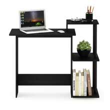 HOMLUX Efficient Laptop Desk, Tablet Computer Desk, Computer Table, Mesa De Computadora, Desk Set For Studying, Solid Wood Desk, Student Table, Home Office Desk, Study Table, Home Office Table, Small Table For Bedroom - Americano/Đen - Xem 5