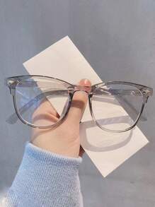 Glazzy 1pc Unisex Stud Glasses Clear Glasses AccessoriesAntiAnd For Computer Reading Gaming TV Phones,Anti Eyestrain,Clear Lens Eye Protection Glasses Accessories For Women - Multicolor - View 10