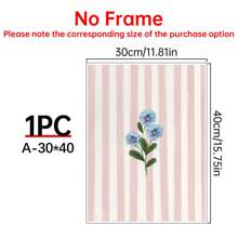 1 件腮红条纹极简花卉艺术印刷品、墙壁艺术、时尚装饰、抽象复古绘画、英式花园、花卉、小屋、帆布墙壁海报、墙壁海报墙壁艺术装饰壁画、家居装饰、海报艺术、卧室客厅走廊装饰 - 彩色 - 查看 17