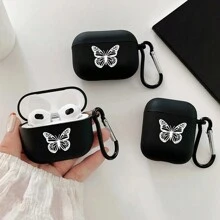 Ốp bảo vệ hình bướm đen trắng, phù hợp với tai nghe 2/3/4/Pro/Pro2/Pro3, vỏ mềm. - màu đen - Xem 1