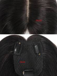 7*9 假发片发垫发根贴隐形无缝一体式增厚发量蓬松头顶假发替换女真人发片夹式假发直发无缝假发替换件适合女性脱发 - SNatural - 查看 5