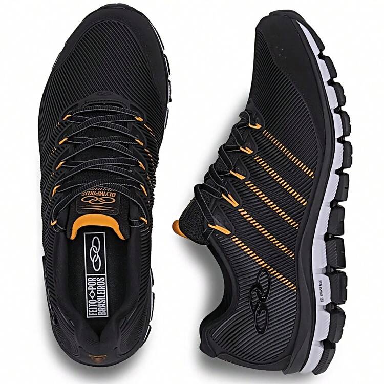 Tenis Olympikus Dynamic Masculino Evasense Original Conforto - Preto - Visão 3