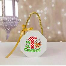 10 hộp quà Giáng sinh cá nhân hóa, hộp quà Giáng sinh, hộp đêm Giáng sinh, hộp quà Giáng sinh đầu tiên, túi đựng bánh quy, hộp kẹo Giáng sinh, tiệc Giáng sinh năm mới - hộp bát giác - Xem 14