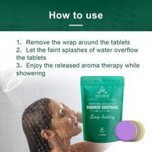 6pcs Body Restore Shower Tablets Gently Relieve Body Pressure Relax The Mind And Body And Clean The Body - Green - View 10