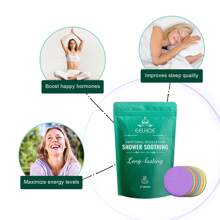 6pcs Body Restore Shower Tablets Gently Relieve Body Pressure Relax The Mind And Body And Clean The Body - Green - View 8