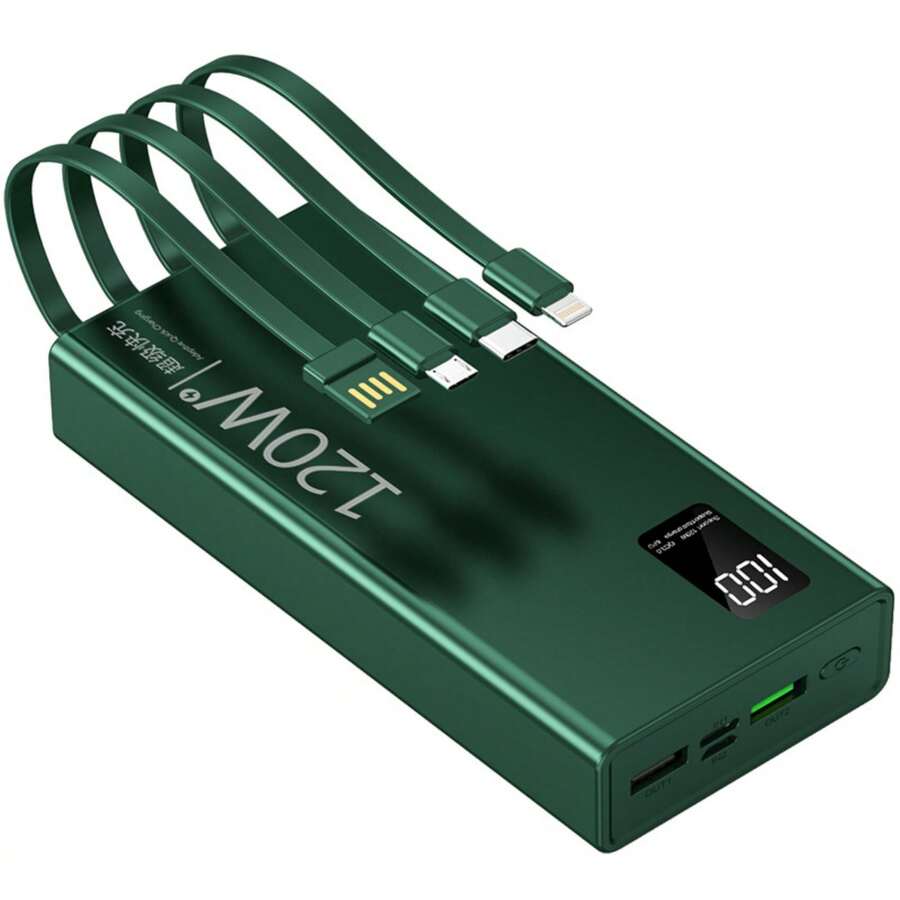 Super Fast Charging 120W Power Bank 100000 MAh 220V Large Capacity