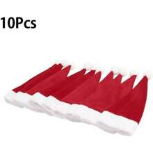 10/20 chiếc Giá đựng dao kéo Giáng sinh, Mũ ông già Noel Giáng sinh Giá đựng đồ bạc Túi đựng dao kéo mini cho bàn ăn Giáng sinh Đồ trang trí đồ ăn bỏ túi Đồ dùng phẳng cho dao Nĩa Thìa, Mũ trang trí rượu vang đỏ, Quà tặng Giáng sinh tốt nhất Trang trí phòng sinh nhật Đồ trang trí Giáng sinh Mùa đông - Đỏ và trắng - Xem 6