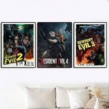 1 tấm áp phích nghệ thuật treo tường không khung áp phích trò chơi phim cổ điển nóng bỏng tranh vải canvas in HD hình ảnh nghệ thuật treo tường cho phòng chơi game trang trí nhà quà tặng vải canvas không khung - Nhiều màu - Xem 6