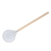 Pelle à pizza avec manche en bois amovible de 60 cm, spatule à pizza ronde antidérapante, ustensiles de cuisine, 8 pouces