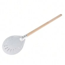 Pelle à pizza avec manche en bois amovible de 60 cm, spatule à pizza ronde antidérapante, ustensiles de cuisine, 8 pouces