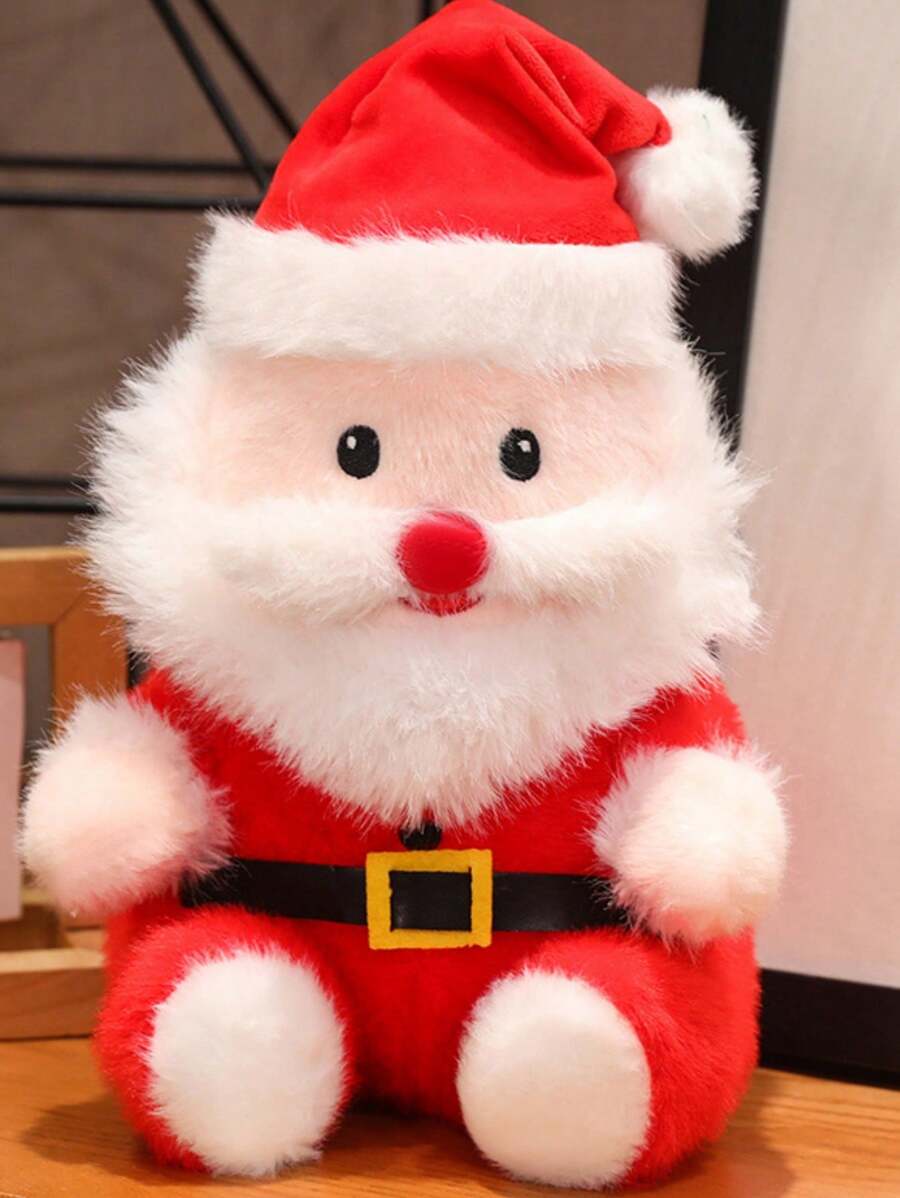 圣诞老人与驯鹿毛绒玩偶公仔 送给朋友的圣诞礼物 - 彩色 - 查看 1